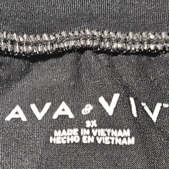 Ava & Viv Black Shorts Womens Plus Size 3X Satin Trim Loungewear Pjs Sleepwear - Picture 4 of 5